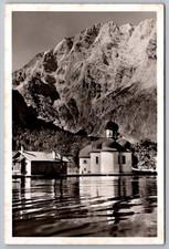 St. Bartholomä Church Königssee Berchtesgaden Mountain Scene RPPC picture
