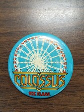 Six Flags COLOSSUS Giant Wheel Pinback Button Ferris Wheel Theme Park picture