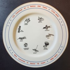 Vintage Radio Corporation of America RCA Space Launch Commemorative Plate - 1976 picture