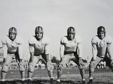 Vintage Venice High School CA Football Team Photo Leather Helmets Linemen 1940s picture