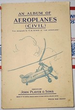 John Player & Sons 1930s Cigarette Card Album Ships AEROPLANES Full Set Of 50 picture