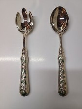 Vintage Godinger Christmas Silverplate & Rhinestone Serving Set picture