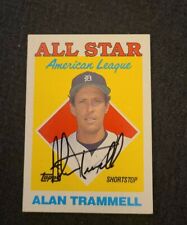 ALAN TRAMMELL SIGNED 1987 ALL STAR BASEBALL CARD HOF TIGERSW/COA+PROOF RARE WOW  picture