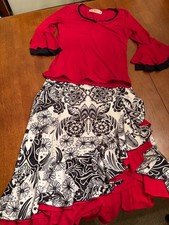Authentic Hard To Find Disney Cast Member Uniform Top and Skirt Set picture