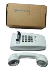 Vtg Western Electric Wall Telephone White 2554 BMPG 58 NIB American Bell B2 picture
