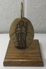 Vintage Wendell August Forge Solid Bronze St. Joseph 35 Years Medallion Display picture