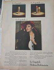 1970 Helena Rubinstein Le Lipstick cosmetics Halston Fashion vintage ad picture