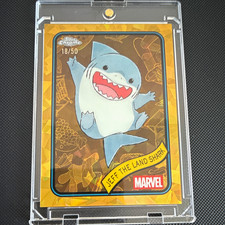 2025 Topps Chrome Marvel Sapphire Jeff the Land Shark #156 Gold /50 picture