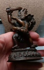 Antique Hindu God Figurine in Bronze, Maha Durga picture