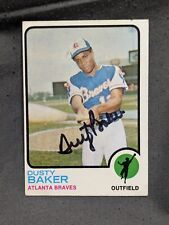 Dusty Baker Autograph Signed Card 1973 Topps Atlanta Braves  picture