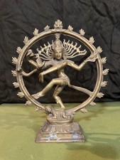 Bronze Brass Shiva Nataraja Hindu Statue Handmade Collectible Idol picture