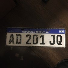 argentina license plate WITH UNIQUE SECURITY FRATURES ,SHIPS FAST, Exc Cond. picture