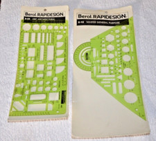 qty 2 Berol Rapidesign Template - ABC Architectural 1/4