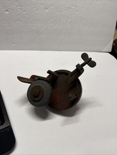 Antique hand crank bench grinder picture