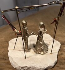 Gary Rosenthal Wedding Stone Metal Sculpture Jewish Star Chuppah 2001 Initialed picture