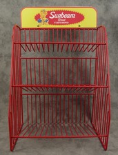 Vintage Style SUNBEAM BREAD Metal COUNTERTOP DISPLAY RACK 3 Shelf Advertising picture