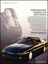 1989 Toyota Supra Turbo Original Advertisement Print Art Car Ad PE63 picture