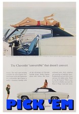 1966 Original CHEVROLET Vintage Ads MUSCLE CARS, THE SIXTIES MCM Pick 'Em picture