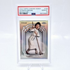 2024 Topps Chrome Disney Alfredo Lunguini #128 PSA 10 Ratatouille Refractor picture
