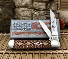 Case XX USA Awesome 2021 Antique Bone Red Edition RATTLESNAKE Copperhead Knife picture