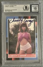 Christy Canyon Signed Custom Trading Card BAS Beckett Witness Autograph Grade 10 picture