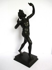 Vintage Dancing Faun of Pompeii Bronze Statue 12