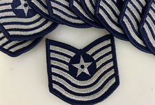 2-Vintage-Air Force USAF - Master Sgt. -Obsolete-Rank Insignia-Sew On Small 3