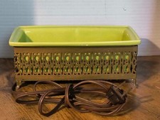 VINTAGE MCM POTTERY PLANTER BASE WITH LIGHT /BY WILHITE OF CALIFORNIA picture