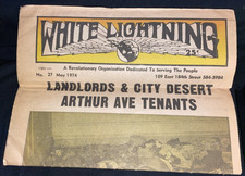 White Lightning Bronx NY Radical Newspaper No. 27 1974 *UNREAD* picture