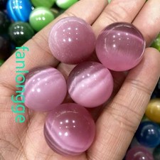5pc Wholesale Cat's eye Ball Quartz Crystal Sphere Gem Healing 20mm picture