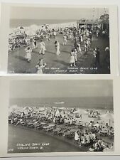 2 c. 1927 Vintage Real Photo Postcard RPPC Cavalier Beach Club Virginia Beach VA picture