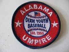 Alabama Umpire Dixie Youth Baseball Patch Sew On 3” NOS New Stk picture