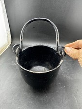 Antique Cast Iron Small Cauldron w/ Bail Handle, Early–Mid 19th Century RARE picture