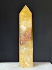 Golden Healer Tower Crystal Point Large Big Gemstone Chakra Reiki picture