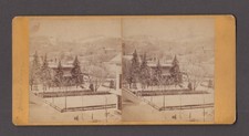 WINSTED,  CONNECTICUT (CONN)  ALBUMEN STEREOVIEW, 1870s or 80s. WINTER SCENE picture
