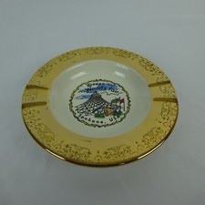 1974 Vintage World's Fair Expo Spokane USA~ Gold Rim Porcelain Ashtray Souvenir picture