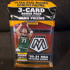2020-2021 Panini NBA Mosaic Basketball Trading Cards Cello Pack 3 Camo Prizms picture