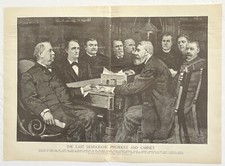 March 1913 Harpers Wkly PRINT ART CENTERFOLD Last Democratic President & Cabinet picture