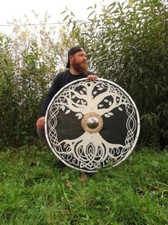 Medieval New  Designer Viking Battle Shield, Traditional Norse Battle Handmade picture