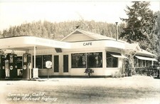 RPPC Cummings California Redwood Highway Standard Oil Coffee Shop 1946 picture