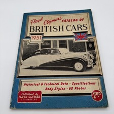 Vintage 1951 Floyd Clymer Catalog of British Cars Rare Jaguar MG Manual Book picture