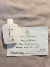 Blessed By Pope Francis & Benedict XVI 2015 Holy Water  Proof / Blessing Vatican picture