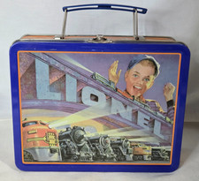 Vintage 1998 Lionel Trains Tin Metal Lunch Box Collectible picture