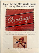 Rawlings '78 World Series Balls, Gloves, Bats Vintage 1979 Print Ad picture