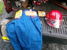 Red Bullard firedome hazmat first responder fire helmet w/clear visor picture