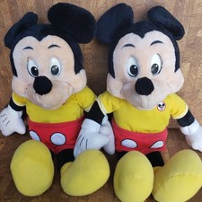 Lot Of 2 Vintage 1986 Worlds of Wonder Disney Talking Mickey Mouse Plush AS IS picture