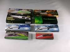 FROST CUTLERY FOLDING KNIFE LOT (8) NIB - CRISP ACTIONS, STAINLESS STEEL BLADES picture
