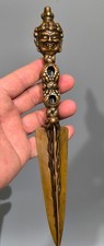 Wonderful Real Tibet Vintage Old Buddhist Alloy Copper Phurba Purba Vajrakilaya picture