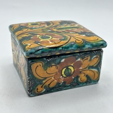 Giacomo Dolcetti Vintage Italian Majolica Trinket Box 1920's Italy Rare picture