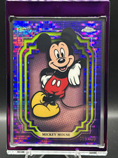 2024 Topps Chrome Disney Mickey Mouse #1 Purple and Green Pulsar  /150 picture